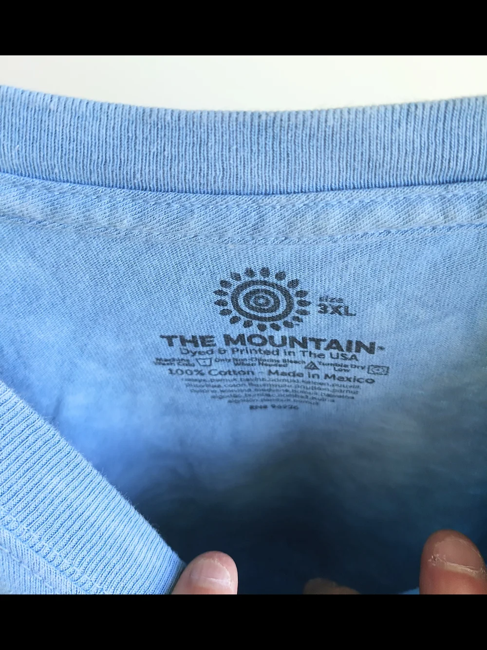 The Mountain Wolf Shirt 3XL Baby Blue Tie Dye Niagara Falls Canada Graphic Tee - Picture 5 of 6